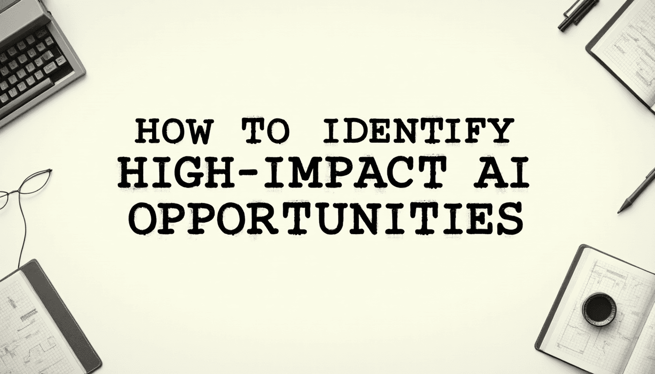 How to Identify High-Impact AI Opportunities: A Guide for Business Leaders